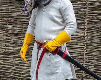 Medieval Tunic For Men - 100% Linen - Diamond Pattern - 14th & 15th Century - Late Medieval Clothing - Reenactment, LARP Costume