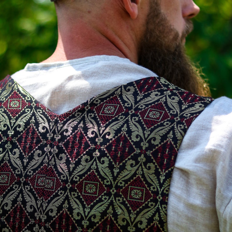 Herren-Leinenhemd Kleidung aus 100 % Leinen Vintage-Langarmhemd in Natur für den Sommer, mittelalterliches Reenactment, LARP Bild 6