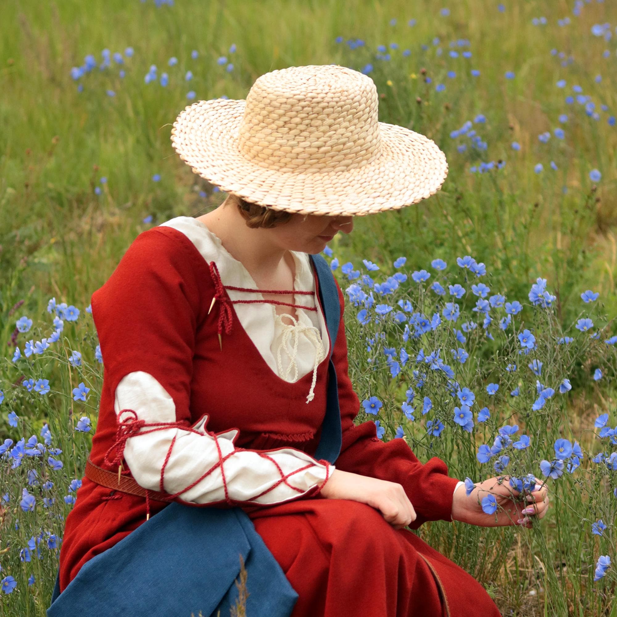 Braided Straw Hat - 100% Natural Reeds - Broadleaf Cattail