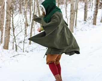 Scialle vichingo - Ruana di lana - Mantello avvolgente - Mantello rettangolare di ispirazione celtica storica - Sciarpa altomedievale - Accessori per rievocazione storica, LARP
