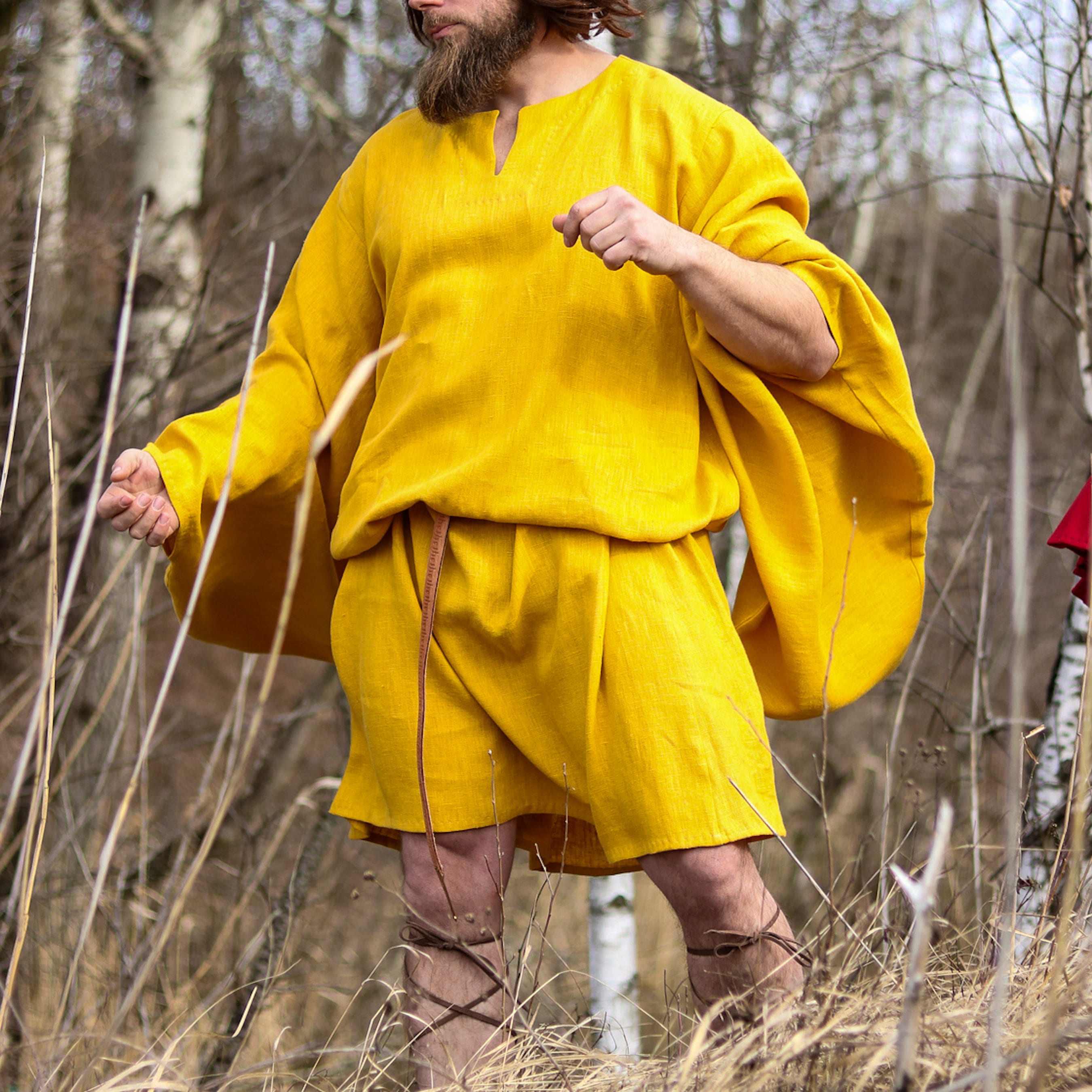 Irish Lèine Irish Renaissance Linen Smock Gaelic Shirt Irish Kern