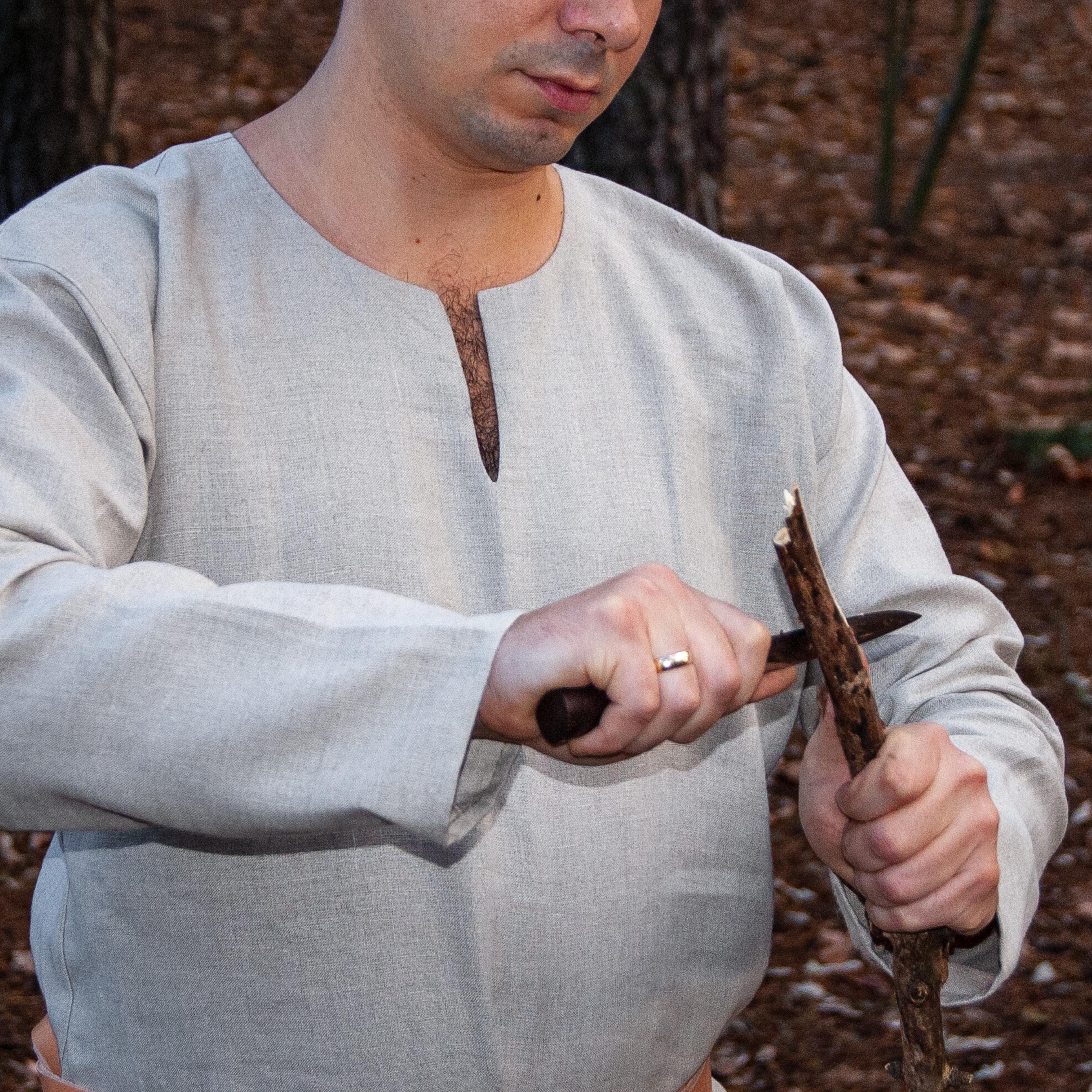 Linen Skjoldehamn Tunic for Men - Viking Tunic - Early Medieval ...