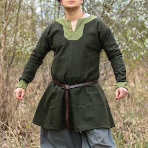 Early Medieval Scandinavian Birka Wool Tunic With Woven Trim