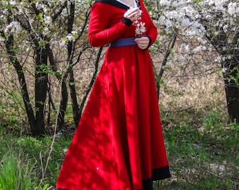 Burgundian Gown - Made To Order - 15th Century Woolen Court Dress For Lady - Medieval Dress For Woman - Reenactment & LARP