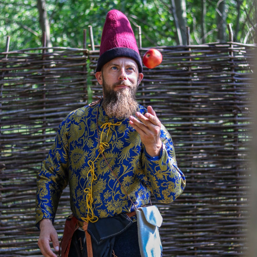 Patterned Doublet - Brocade & Linen - 14th-15th Century Jacket