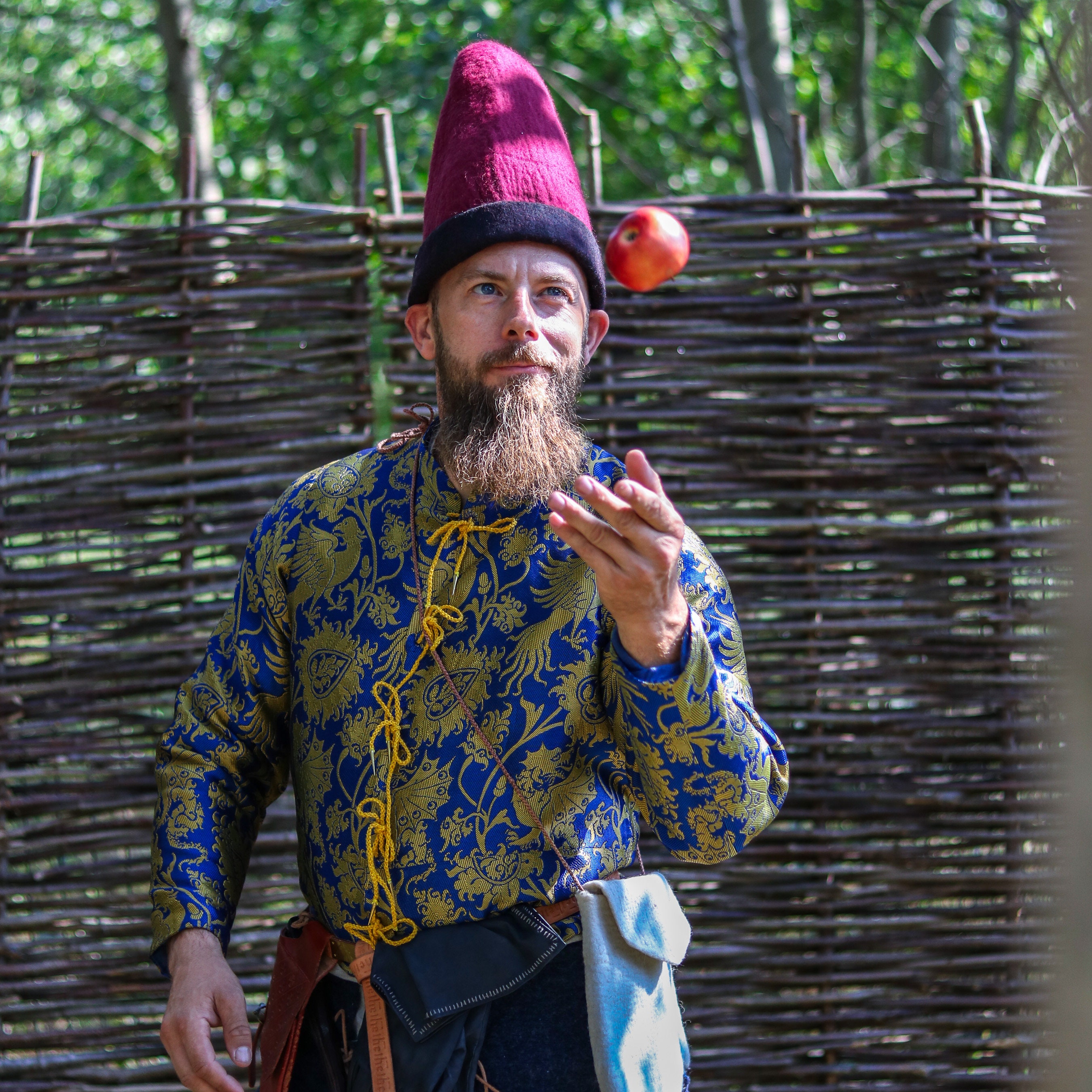 Patterned Doublet - Brocade & Linen - 14th-15th Century Jacket