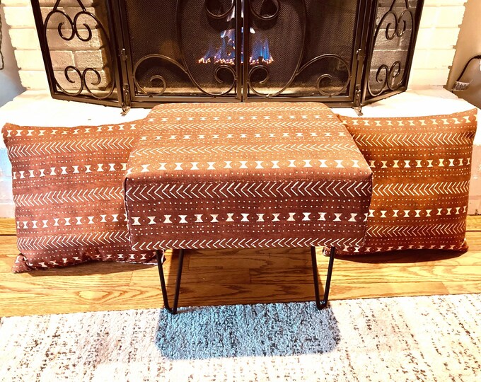 Bohemian Boho Ottoman With Matching Pillows Etsy
