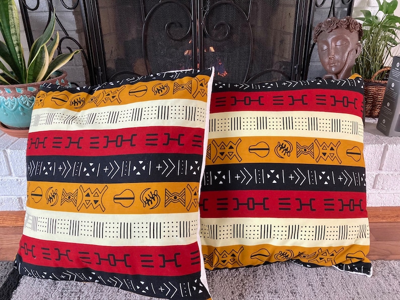 Ankara Design Oversize Throw Pillows Etsy