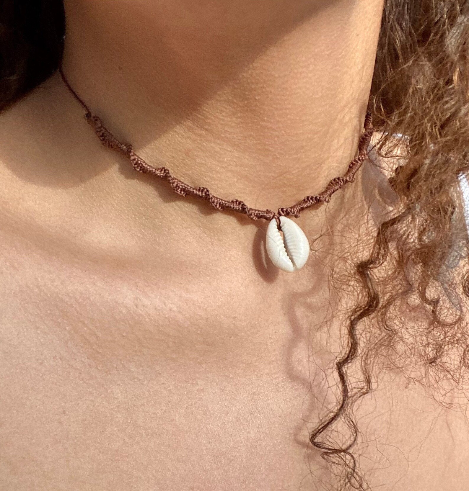SHELL CHOKER/Shell Necklace // Adjustable Etsy