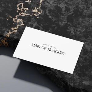 Você será minha madrinha de honra/cartão de proposta de madrinha de casamento, cartão postal personalizado, simples e minimalista para festa de casamento