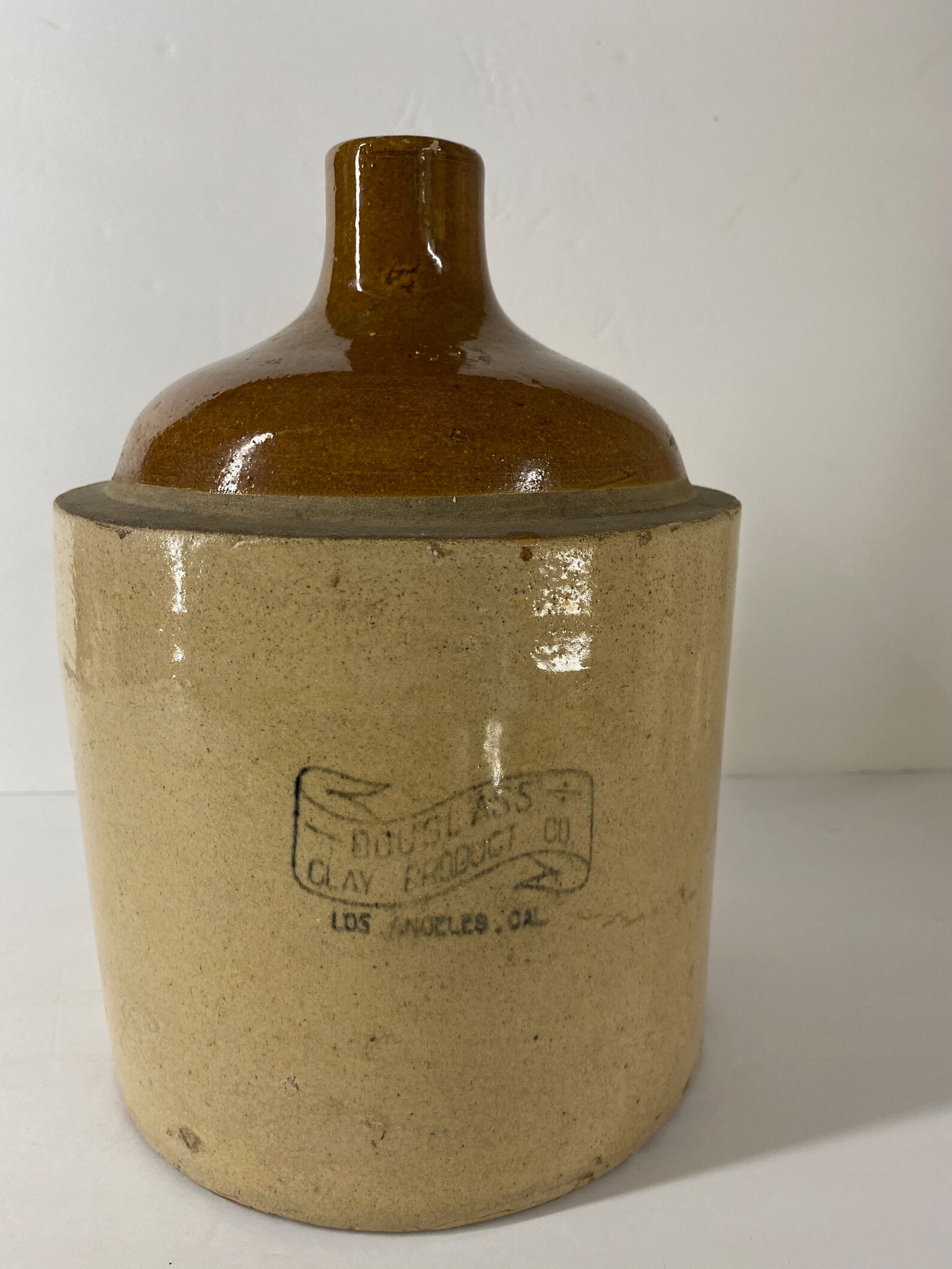 Antique Vintage Douglass Clay Los Angeles Stoneware Jug Crock Etsy