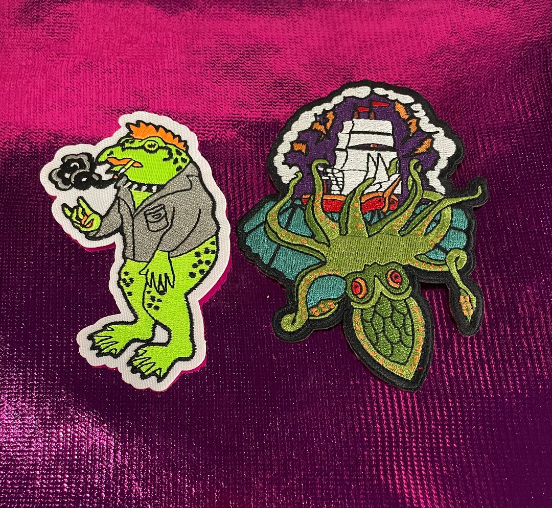 Frog and Kraken Iron Patch - Etsy