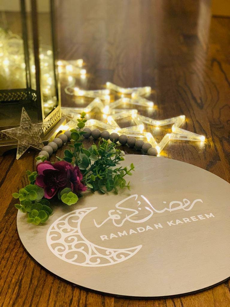 Jute-Banner „Ramadan Mubarak“ – Fertig Montiert, Verstellbar, Für Party-Dekoration & Foto-Hintergrund