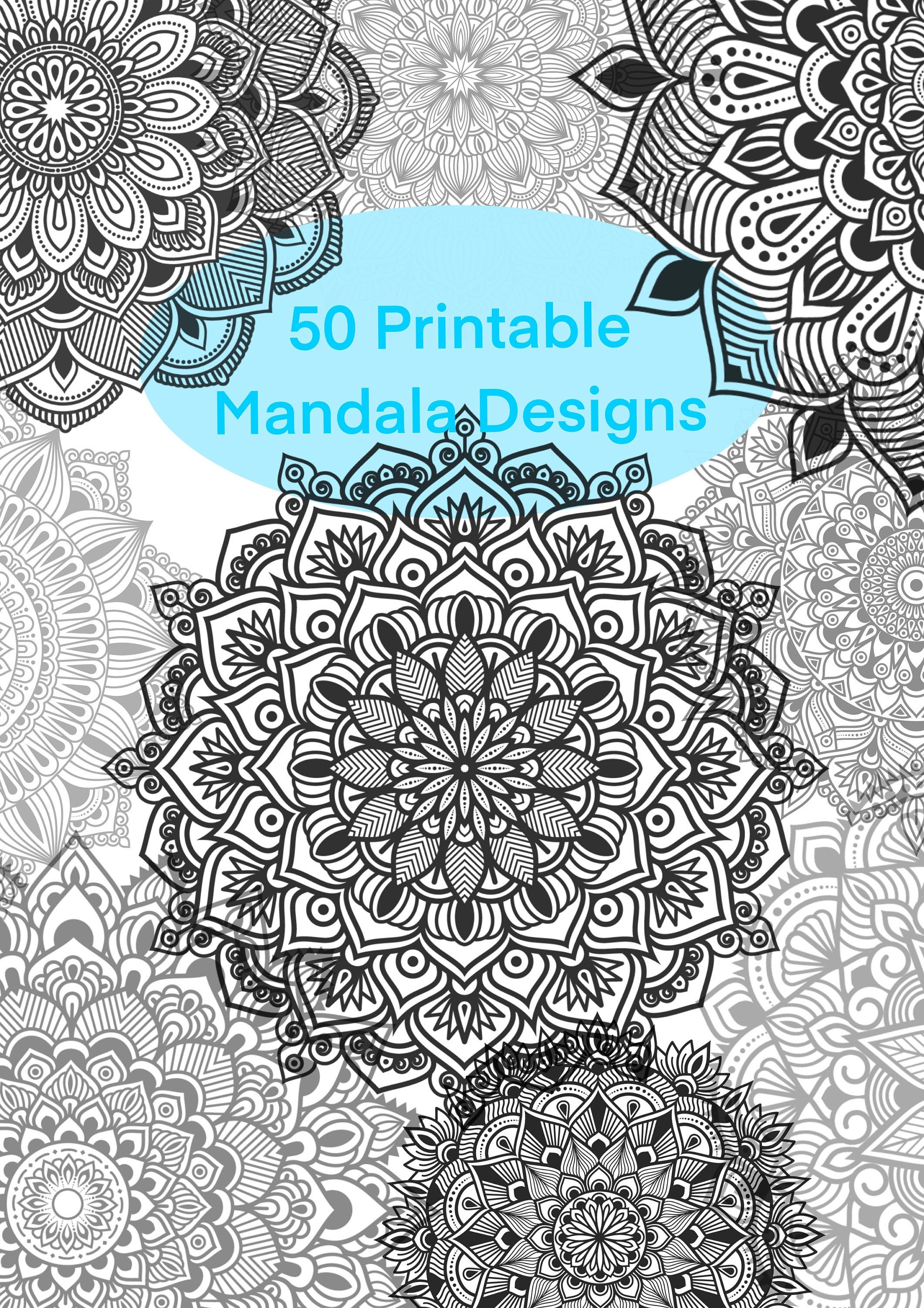 50 Mandala Colouring pages // Adult Colouring // Complex | Etsy