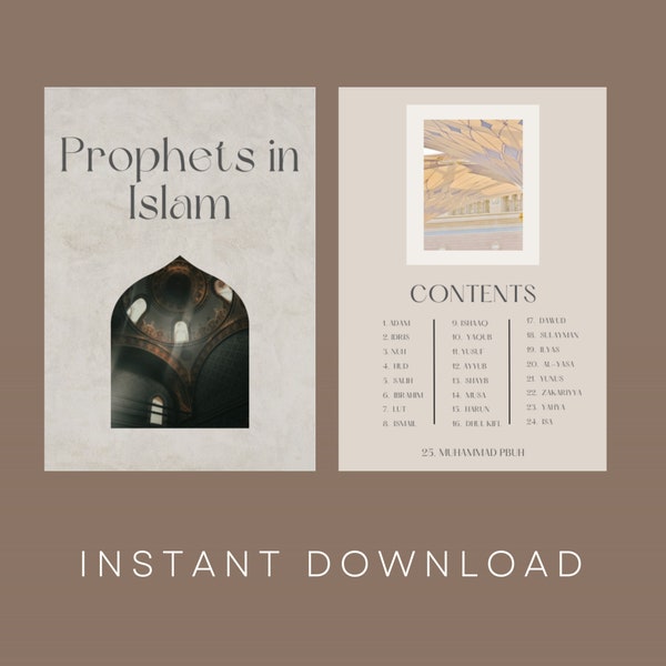 Prophets in Islam: Explore the Stories and Teachings in this PDF Guide | Discovering the Prophets of Islam Digital Download