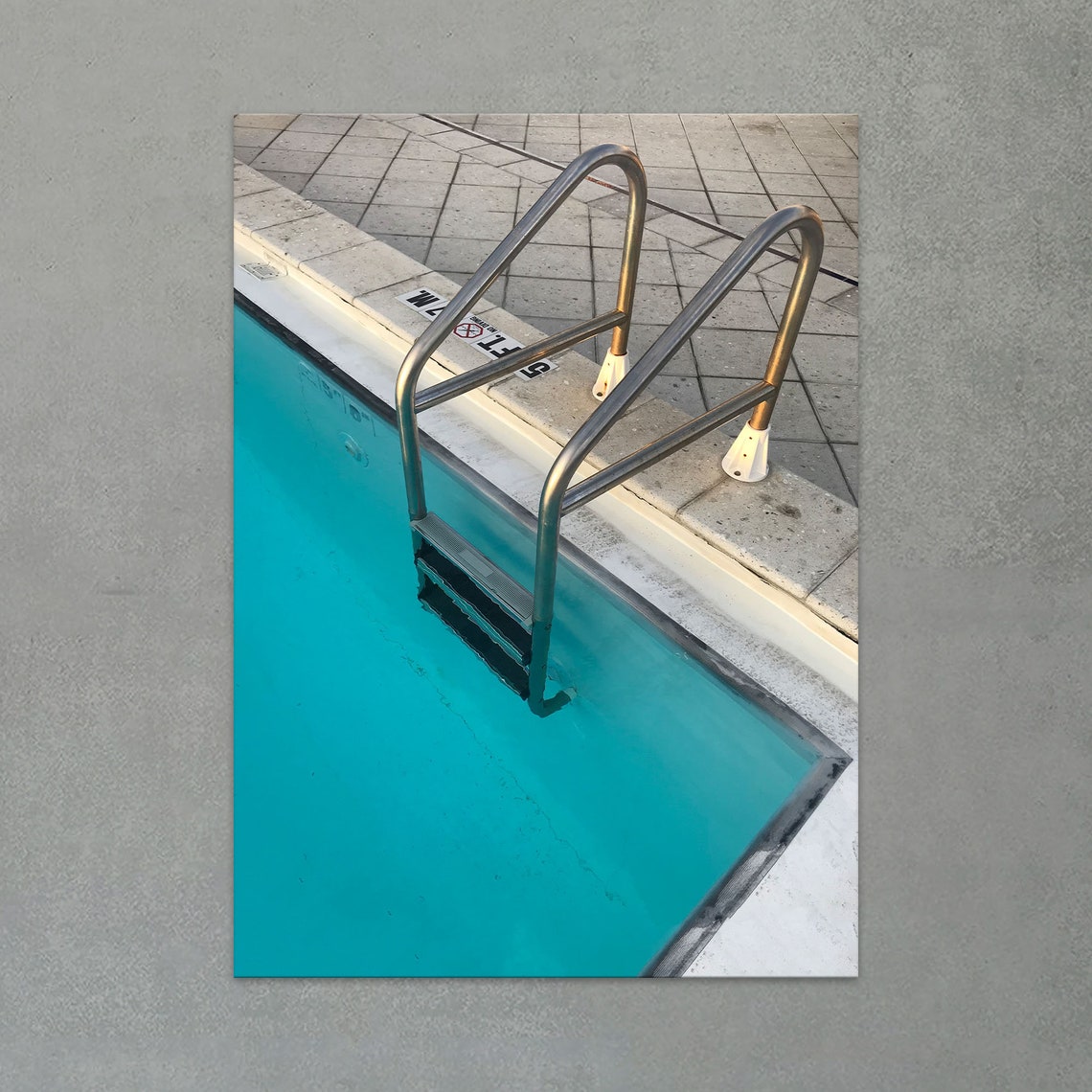 Retro Swimming Pool Ladder Fine Art Giclée Print Etsy