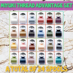 Miyuki Original Beading Thread Advantage Set, All Colors, 24 Spool, Nylon Beading Thread, Miyuki Delica, Miyuki Round Beads, Jewelry thread