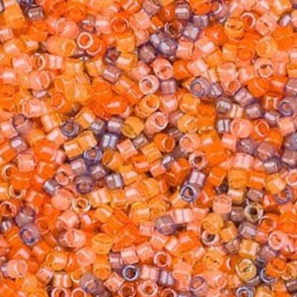 Miyuki Delica Seed Bead 11/0 DB2062 Mix Luminous Tiger Lily 5g - Delica Beads, Japanese Seed Beads, Miyuki Beads, Seed Beads,