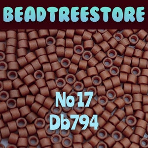 Miyuki Delica Seed Bead 11/0 DB794 Opaque sf Dyed Sienna 5g - Delica Beads, Japanese Seed Beads, Miyuki Beads, Seed Beads,