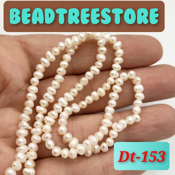 Natural Gemstone Gemstone Beads Ivory White Baroque Rice Pearl Beads Jewellery Making Oval Loose Freshwater Pearls