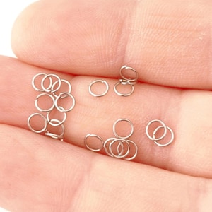 100 Pcs A-Grade Stainless Steel 4mm Jump Rings - Non-Tarnish, Hypoallergenic Silver Tone Jewelry Connectors