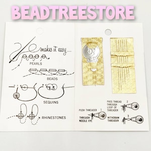 Miyuki Original Extra Fine Beading Needle (6 Pcs) Nylon Beading Thread, Miyuki Delica, Miyuki Round Beads, Jewelry Needles