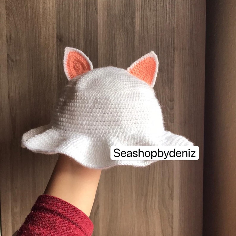 Cute Cat Bucket Hat Crochet Handmade Hat Etsy