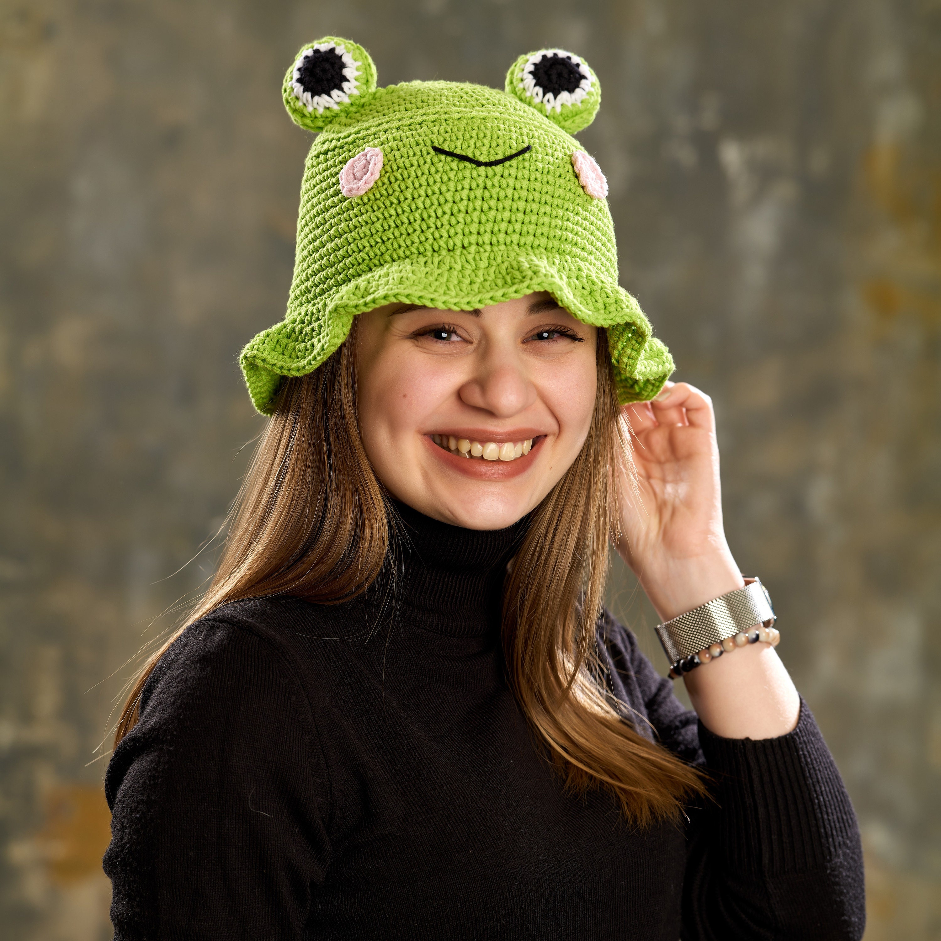 Pattern Only Frog Bucket Hat Crochet PDF Pattern Etsy