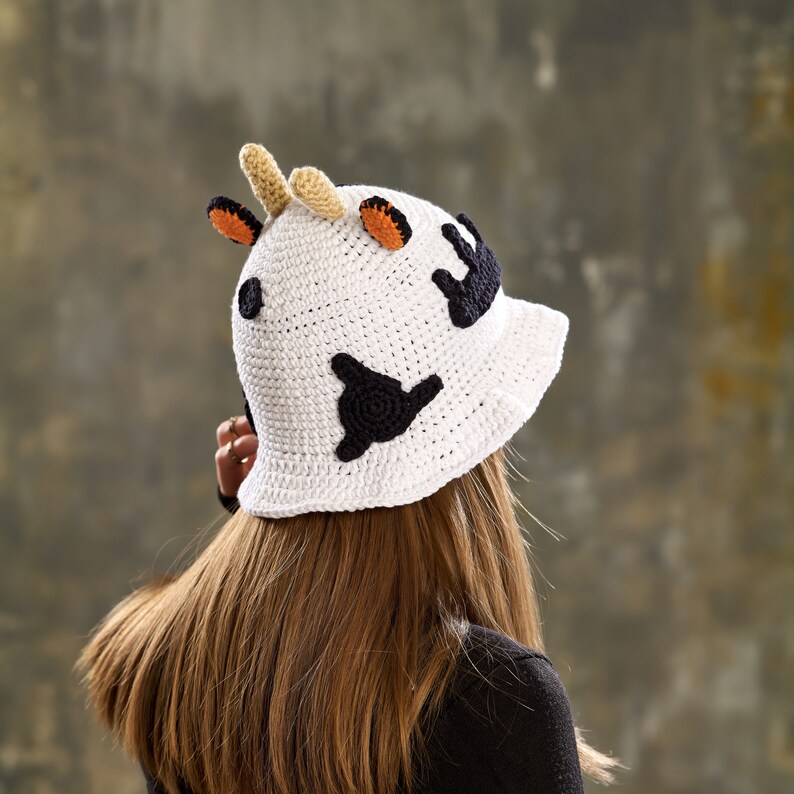 Cow Bucket Hat PATTERN Crochet Handmade Hatpattern Etsy Canada