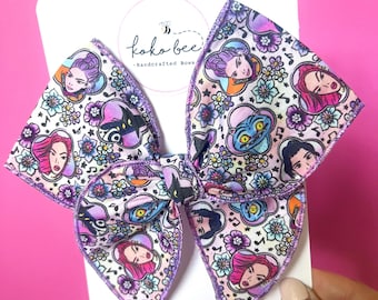 Purple Kpop Hunters Bows/Toddler/Purple/XL Bow/Rumi