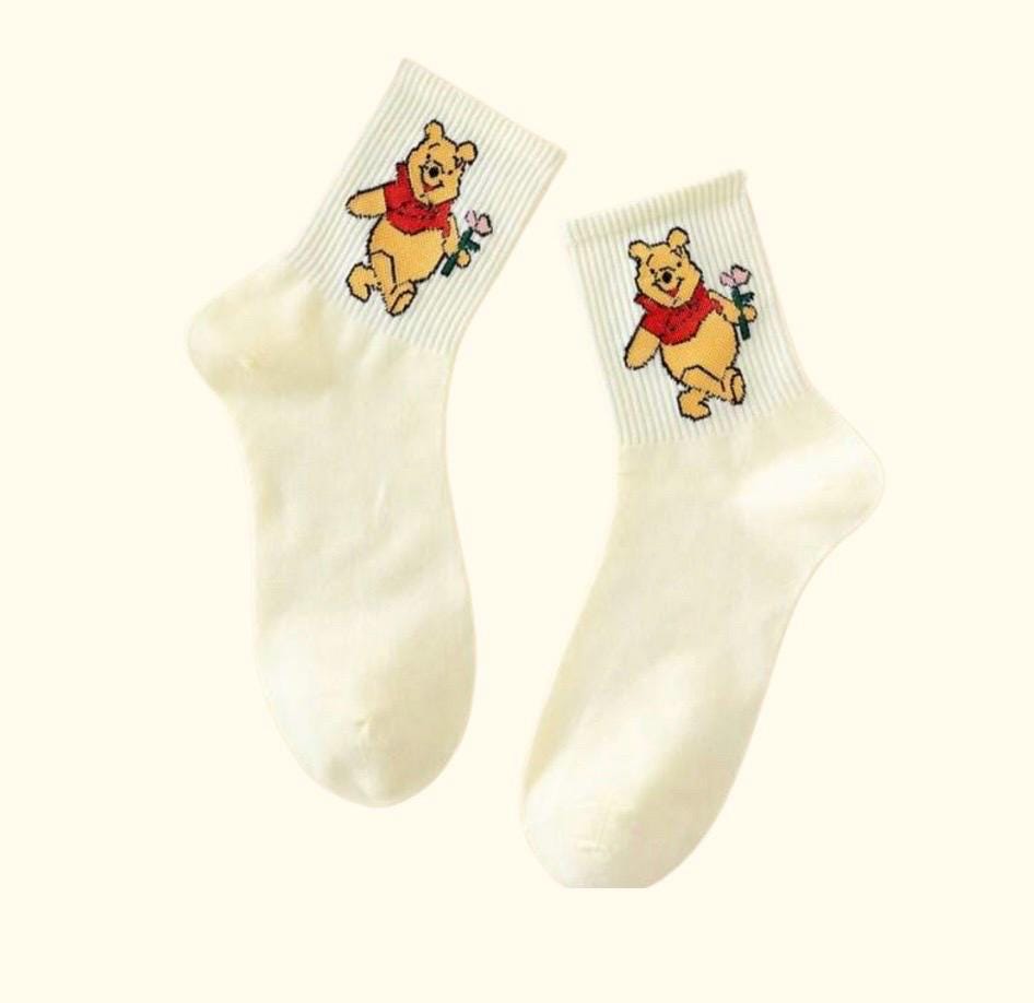 Winnie The Pooh Boys' 6-Pack Crew Socks - Soft & Lightweight For 6-24 Months