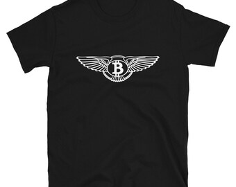 Tea & Krumpets Anyone? Bentley Logo Black 100% Cotton T-Shirt