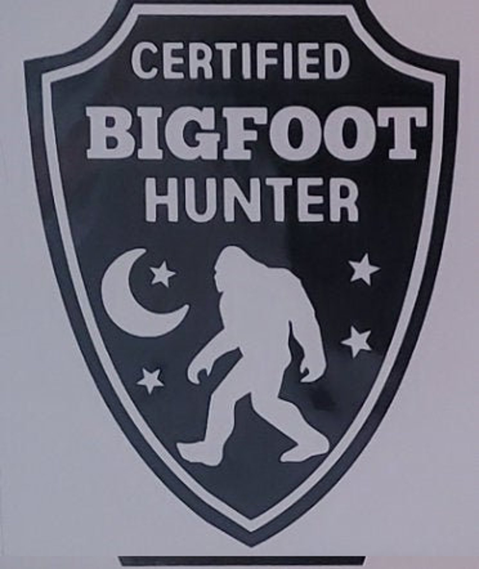 Certified Bigfoot Hunter Decal Car Sticker Etsy