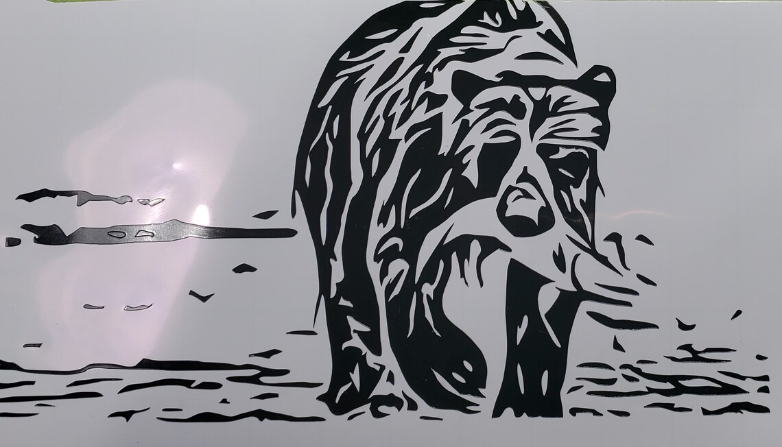 Vinyl Animals Decal Wood Ornament Etsy