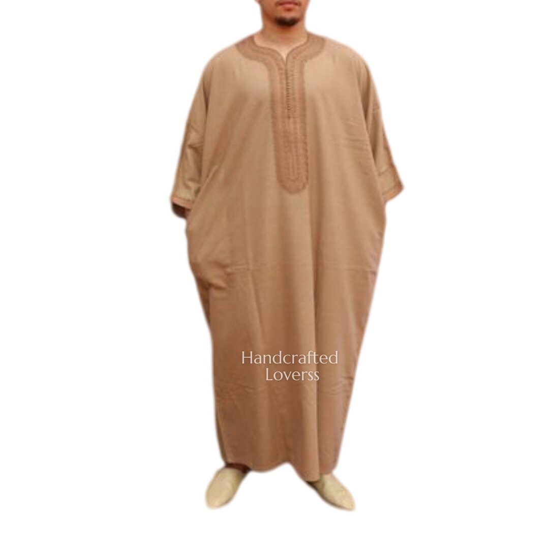 Moroccan Kaftan Moroccan Djellaba Moroccan Dress Cotton Etsy