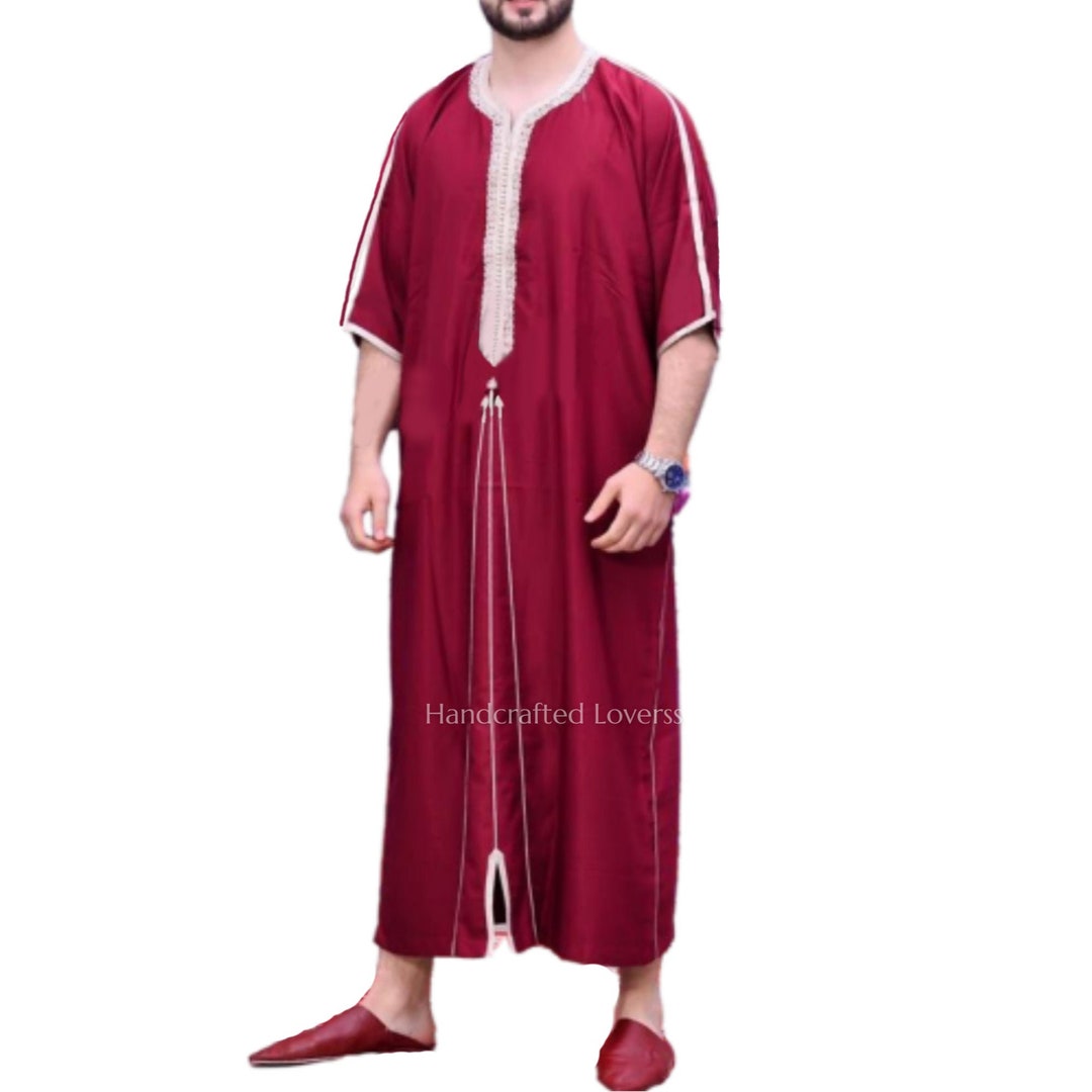 Moroccan Kaftan Moroccan Djellaba Moroccan Dress Cotton Etsy