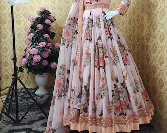 anarkali floral dress