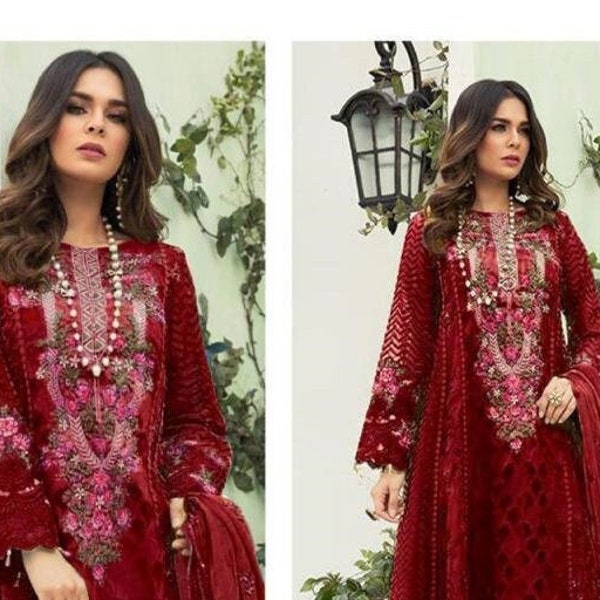 Pakistani Designer Outfits Salwar Kameez Dupatta Dress Ready To Wear Eid Party Wear Heavy Embroidery Stone Work Beautiful Trouser Pant Suits
