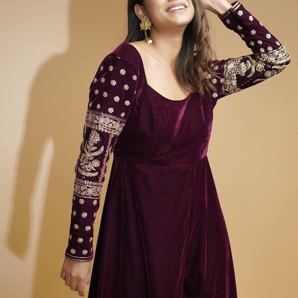 Sequence With Velvet Dress Etsy