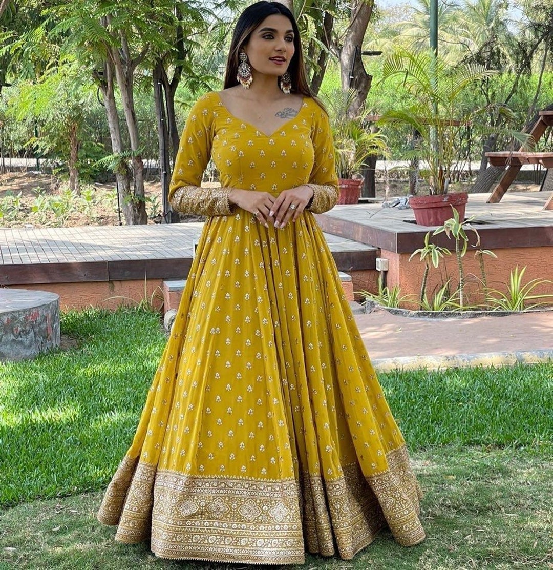 haldi gown design
