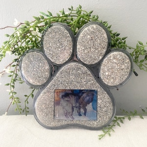 Custom Dog Memorial, Pet Memorial, Photo Memorial, Resin Keepsake, Paw Print, Sympathy Gift