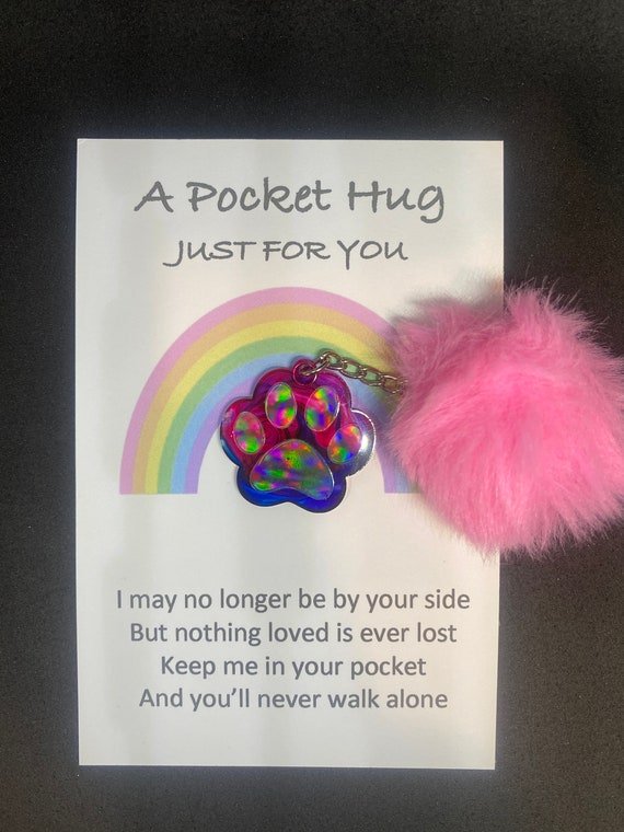 Custom Pocket Hug, Pocket Paw, Paw Print, Memorial, Sympathy Gift, Gift