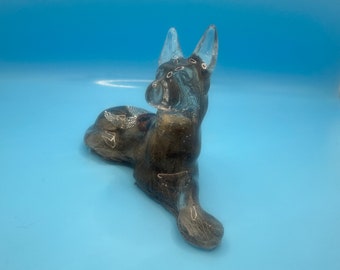 Custom Dog Memorial, Shepherd, German Shepherd, Belgian Malinois, Malinois, Fur, Ashes, Angel Wings, Puppy, Resin Keepsake