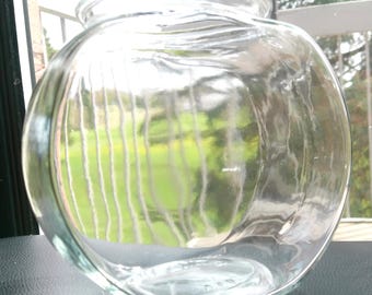 Vintage Anchor Hocking Glass Utility Ware Fishbowl Terrarium 1950s-60s