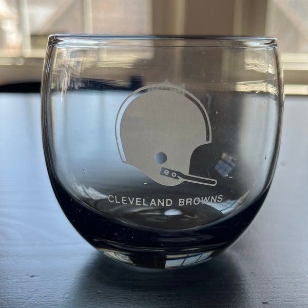 Vintage NFL Cleveland Browns 3" Smokey Gray Glass