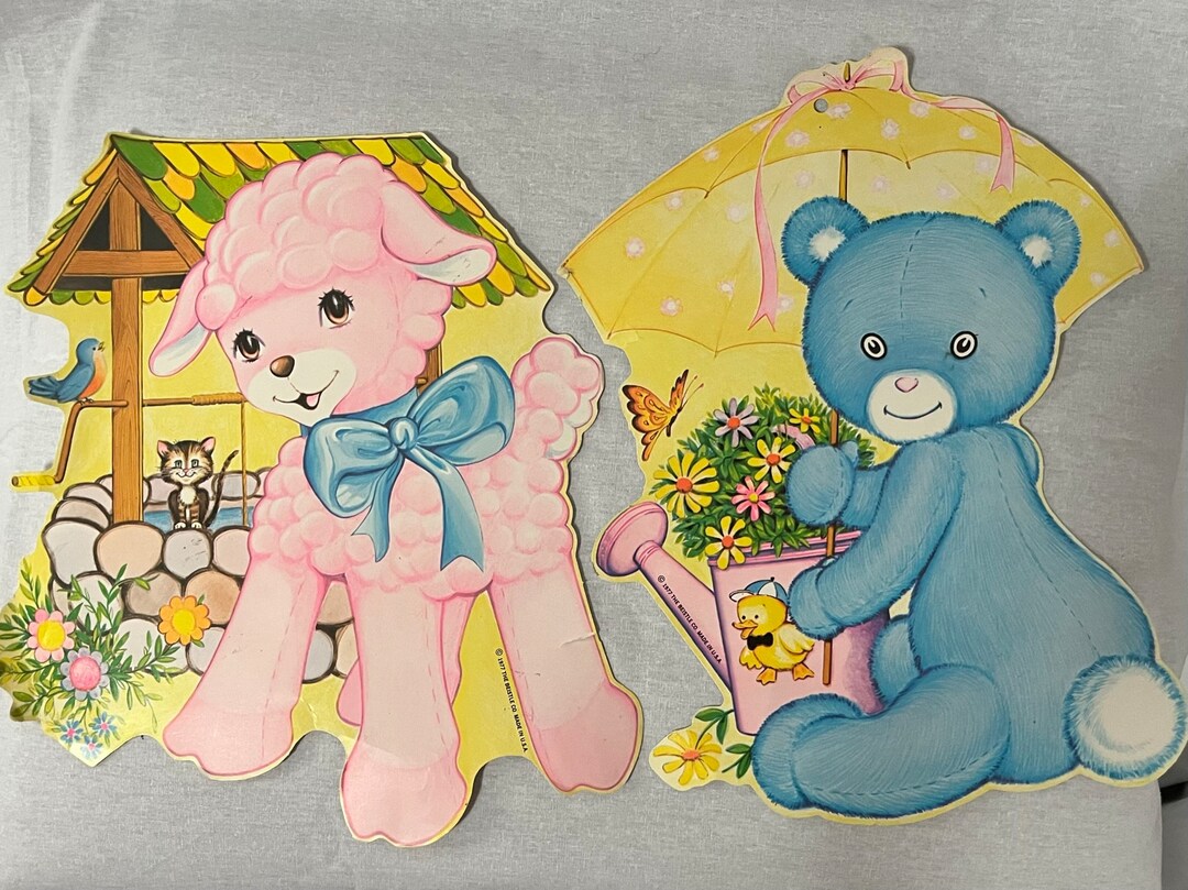 1977 Beistle Co. Die Cut Baby Shower Easter Spring Etsy