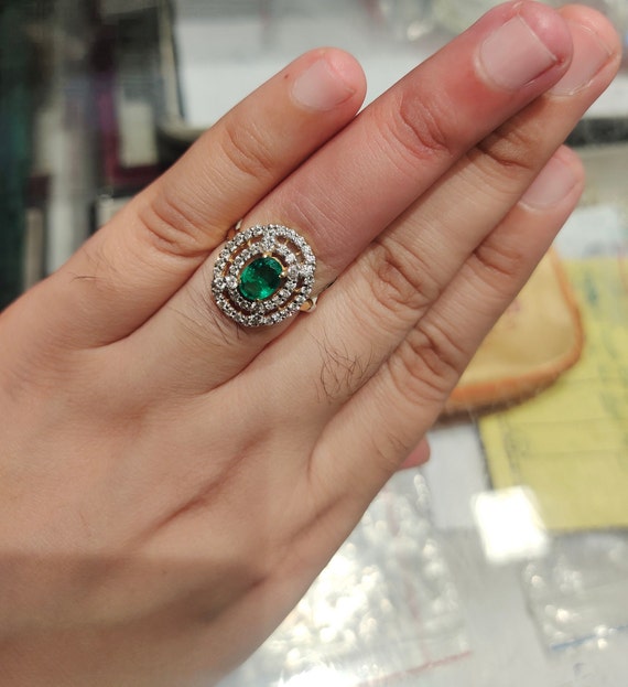 0.820 Ct. Natural Emerald Engagement Wedding Ring Anniversary Ring