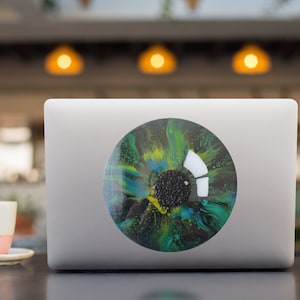 Betoverende realistische groene oogstickers - Voeg een glimp van intriges toe aan je creaties, Kiss-Cut Stickers, Bombastisch zijoog, Groene ogen