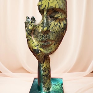 Estátuas de mãos e rostos, esculturas femininas, decorações para inauguração de casa, decoração abstrata criativa, presentes feitos à mão, estatuetas para mesa de escritório, arte em gesso