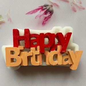 Molde de silicona de feliz cumpleaños, decoración de fiesta, resina, jabón, arcilla, molde de letras para manualidades, herramientas de decoración de bricolaje, celebración, molde de aniversario